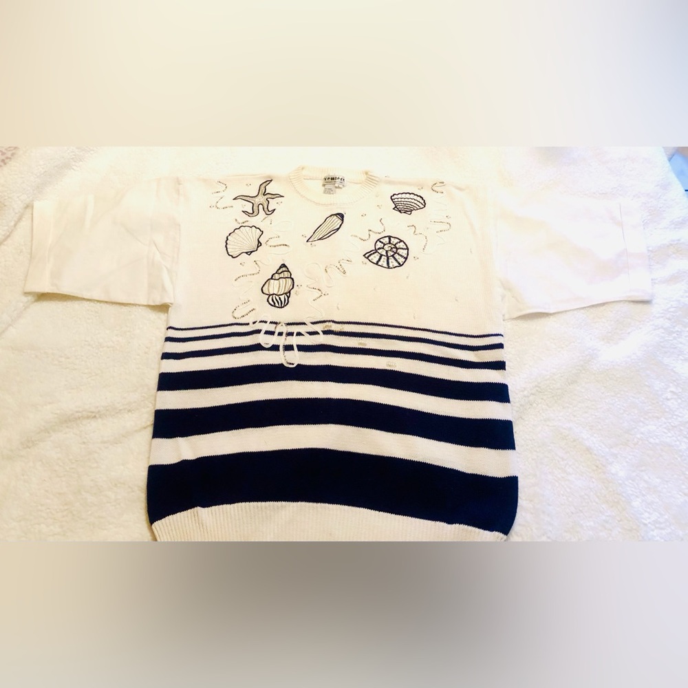 80’s Vintage Premiere Collection Nautical Embroidered Sweater
